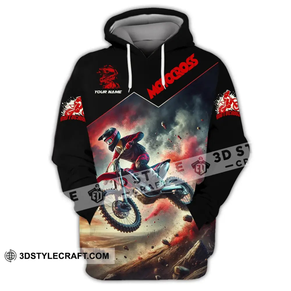 Man Shirt Custom Name Moto Cross Love Gift Hoodie / S T-Shirt