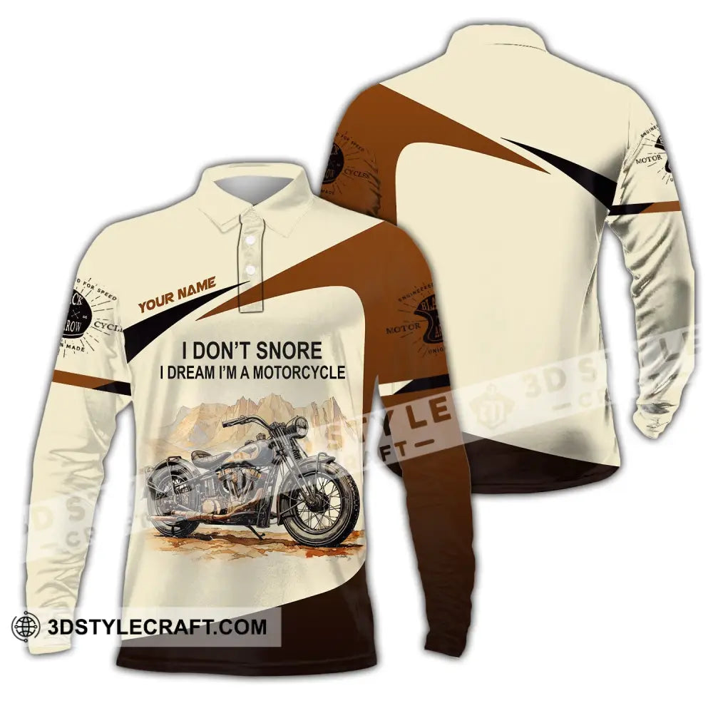 Man Shirt Custom Name Motorcycle Love T-Shirt Hoodie Long Sleeve Polo / S T-Shirt