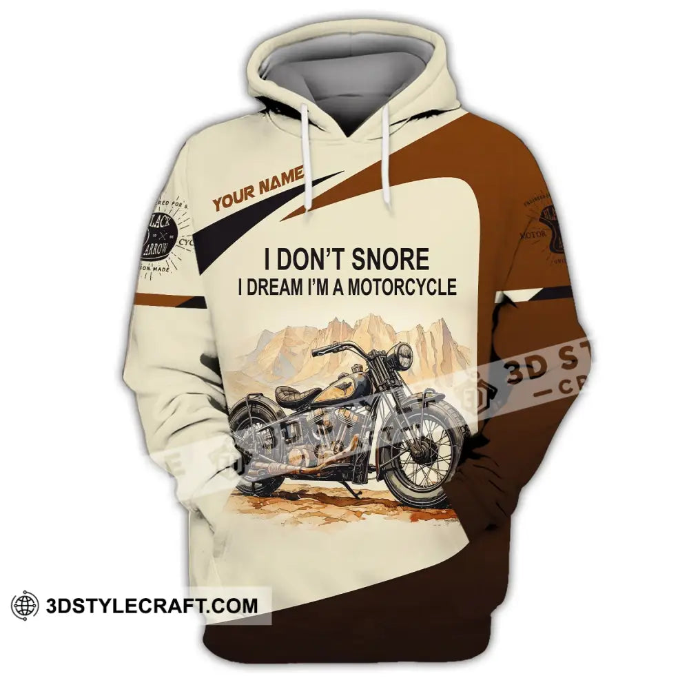 Man Shirt Custom Name Motorcycle Love T-Shirt Hoodie Long Sleeve / S T-Shirt