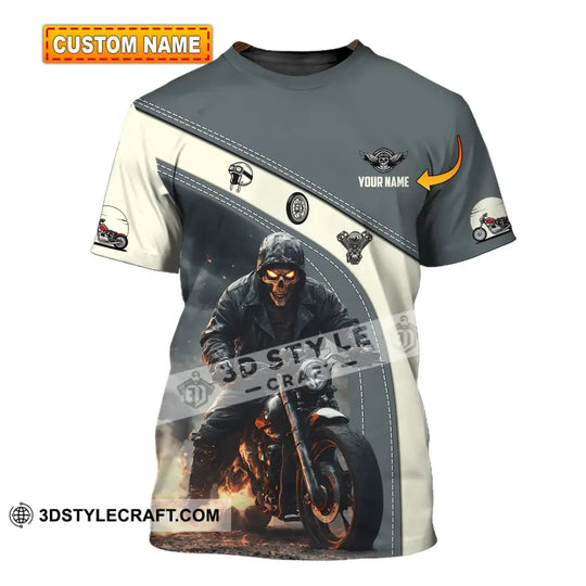 Man Shirt, Custom Name Motorcycle Racing Shirt, Moto Cross T-Shirt Hoodie Long Sleeve Shirt style option 1