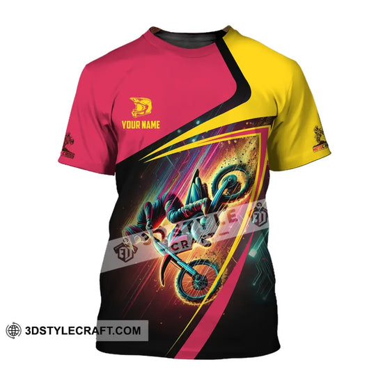 Man Shirt, Custom Name Motorcycle Racing Shirt, Moto Cross T-Shirt Hoodie Long Sleeve Shirt style option 2