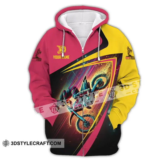 Man Shirt, Custom Name Motorcycle Racing Shirt, Moto Cross T-Shirt Hoodie Long Sleeve Shirt style option 3