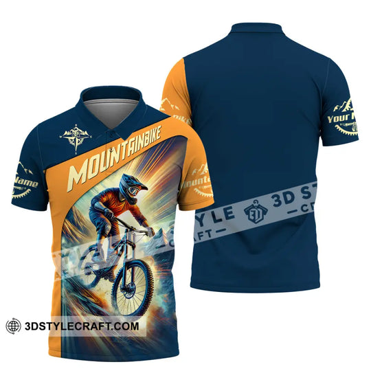 Man Shirt, Custom Name Mountain Bike Shirt, Mountain Bike Lover Hoodie Shirt Polo Long Sleeve Shirt style option 4