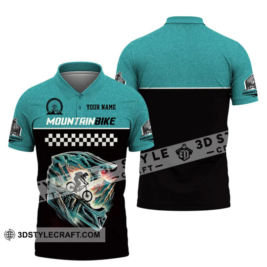 Man Shirt, Custom Name Mountain Bike Shirt, Mountain Bike Lover Hoodie Shirt Polo Long Sleeve Shirt style option 4