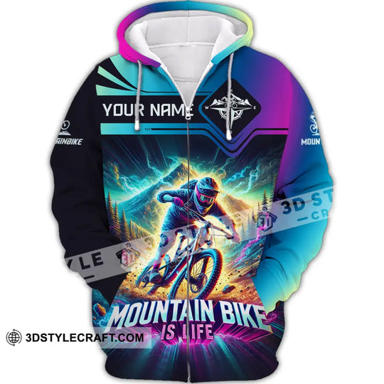 Man Shirt, Custom Name Mountain Bike Shirt, Mountain Bike Lover Hoodie Shirt Polo Long Sleeve Shirt style option 3