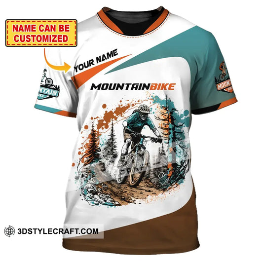 Man Shirt Custom Name Mountain Bike Lover T-Shirt T-Shirt