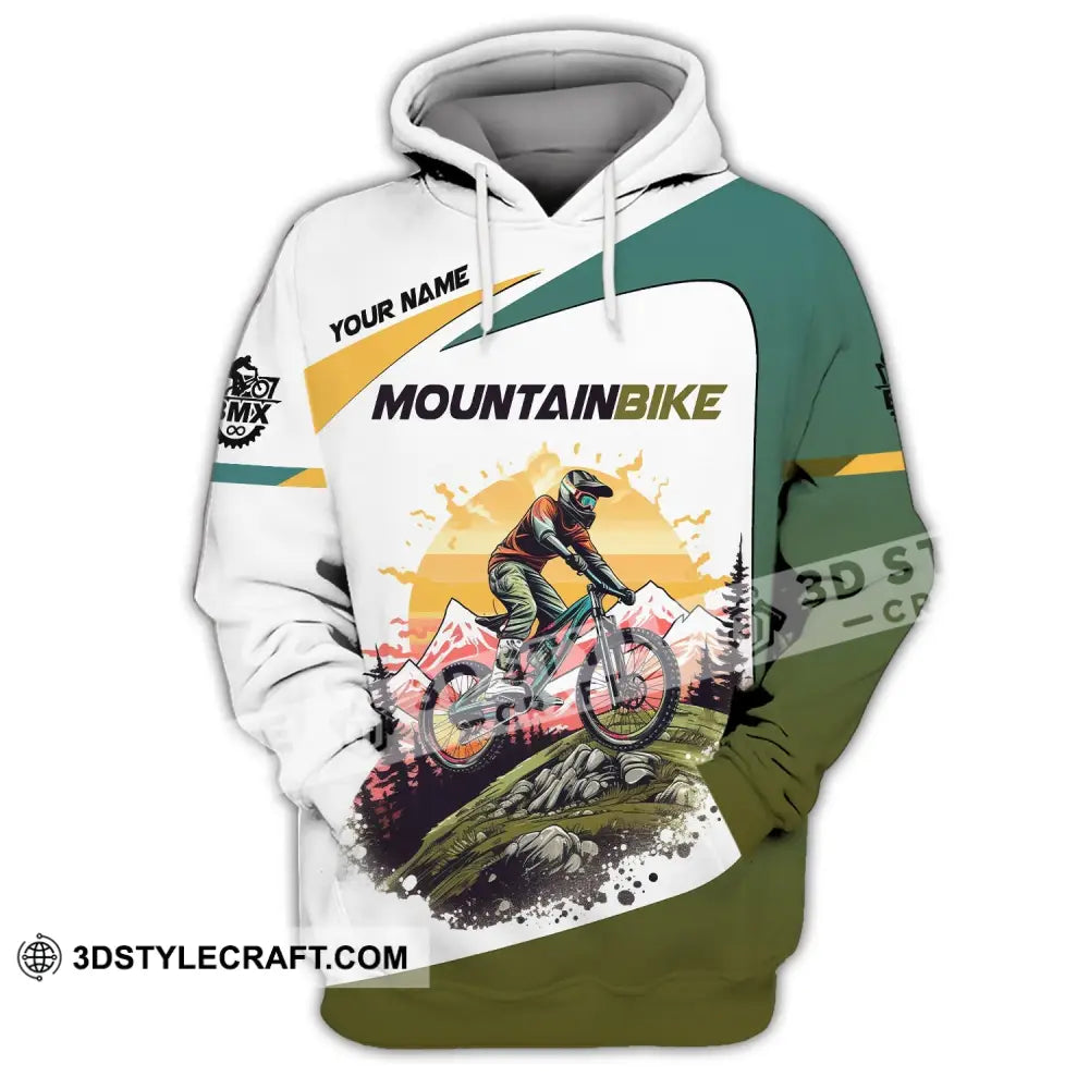 Man Shirt Custom Name Mountain Bike Lover T-Shirt Hoodie / S T-Shirt