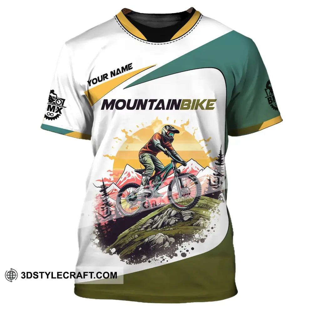 Man Shirt Custom Name Mountain Bike Lover T-Shirt / S T-Shirt