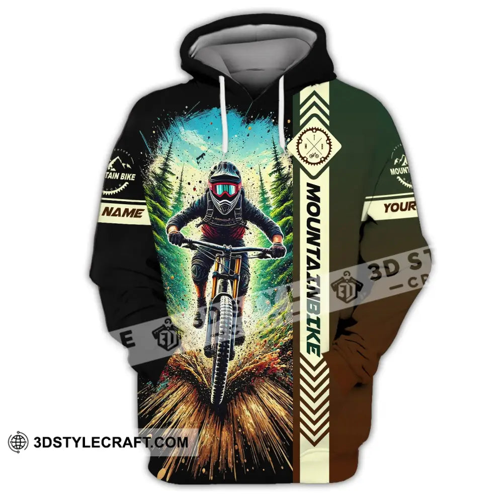 Man Shirt Custom Name Mountain Bike Polo Long Sleeve Gift Hoodie / S T-Shirt