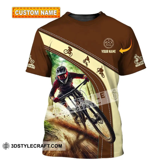 Man Shirt, Custom Name Mountain Bike Shirt, Mountain Bike Polo Long Sleeve, Mountain Bike Gift style option 1