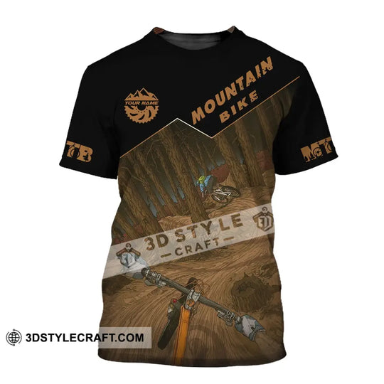 Man Shirt, Custom Name Mountain Bike Shirt, Mountain Bike Polo Long Sleeve, Mountain Bike Gift style option 2
