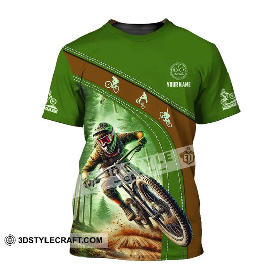 Man Shirt, Custom Name Mountain Bike Shirt, Mountain Bike Polo Long Sleeve, Mountain Bike Gift style option 2