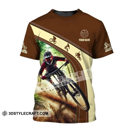 Man Shirt, Custom Name Mountain Bike Shirt, Mountain Bike Polo Long Sleeve, Mountain Bike Gift style option 2