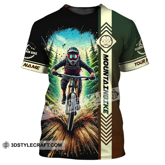 Man Shirt, Custom Name Mountain Bike Shirt, Mountain Bike Polo Long Sleeve, Mountain Bike Gift style option 4