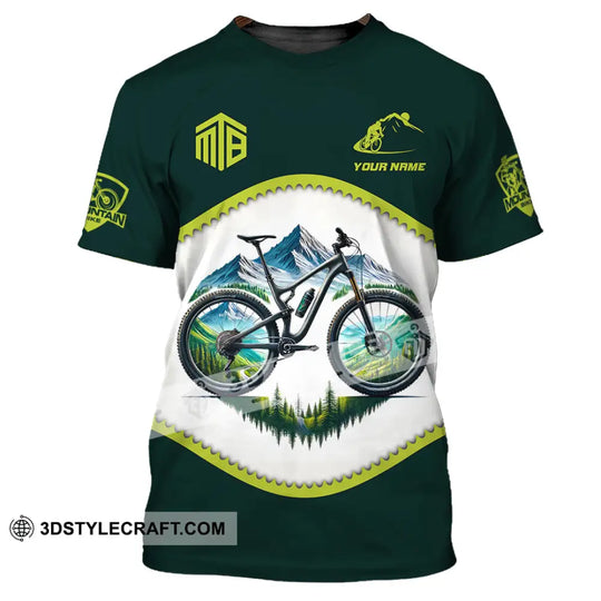 Man Shirt, Custom Name Mountain Biker Shirt, Mountain Bike Lover Hoodie Long Sleeve Shirt style option 2