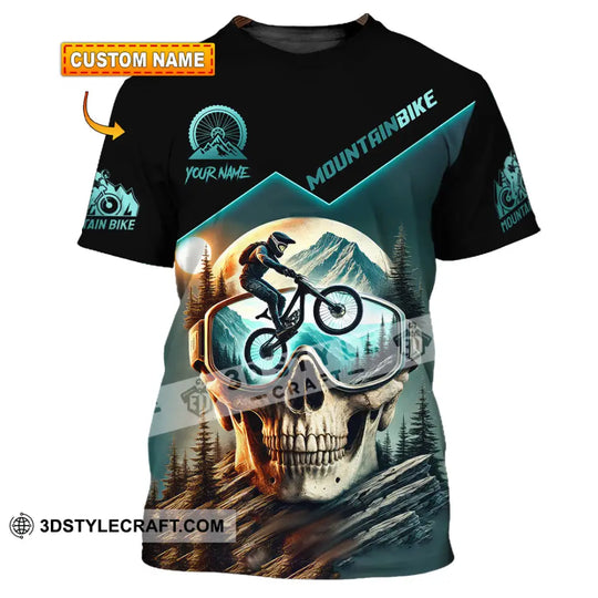 Man Shirt, Custom Name Mountain Biker Shirt, Mountain Bike Lover Hoodie Shirt Polo Long Sleeve Shirt style option 1