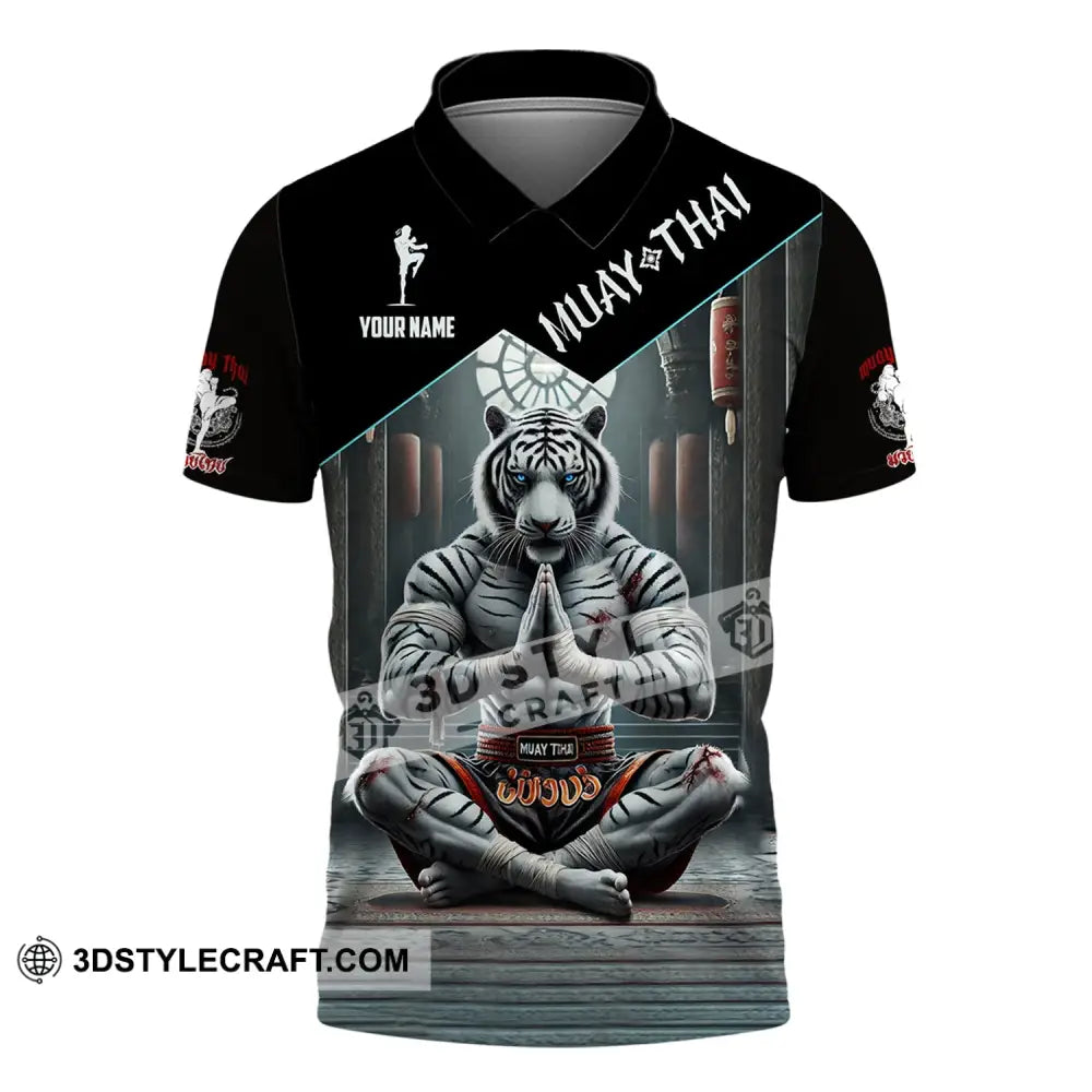 Man Shirt Custom Name Muay Thai Hoodie Polo Long Sleeve / S T-Shirt