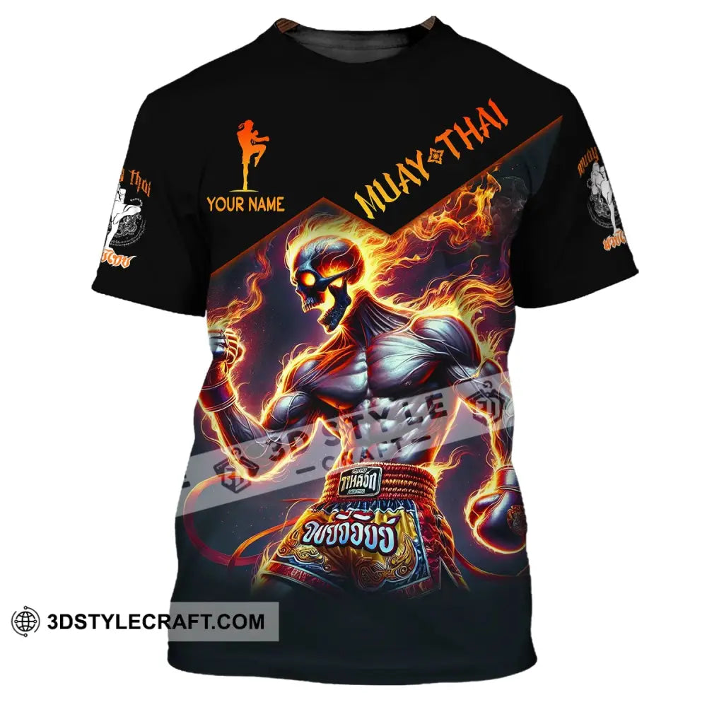 Man Shirt Custom Name Muay Thai Hoodie Polo Long Sleeve T-Shirt / S T-Shirt