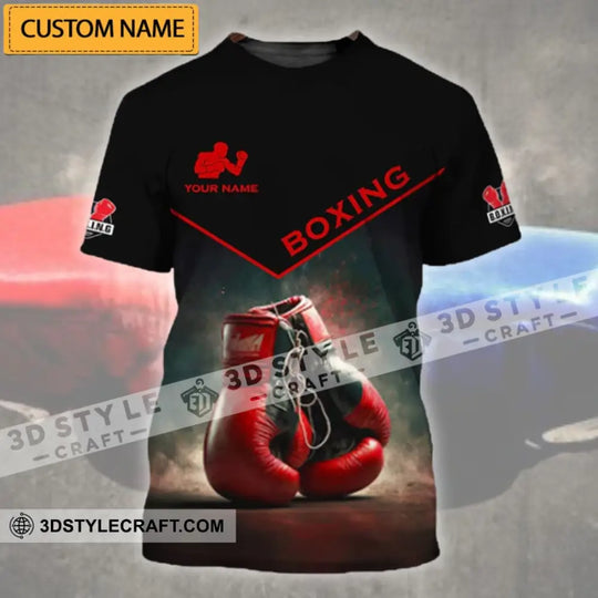 Man Shirt - Custom Name Shirt - Red Boxing Gloves Shirt style option 2