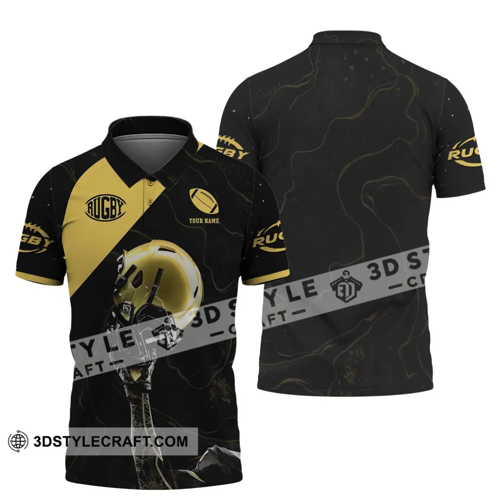 Man Shirt Custom Name Rugby Football Apparel Polo / S T-Shirt