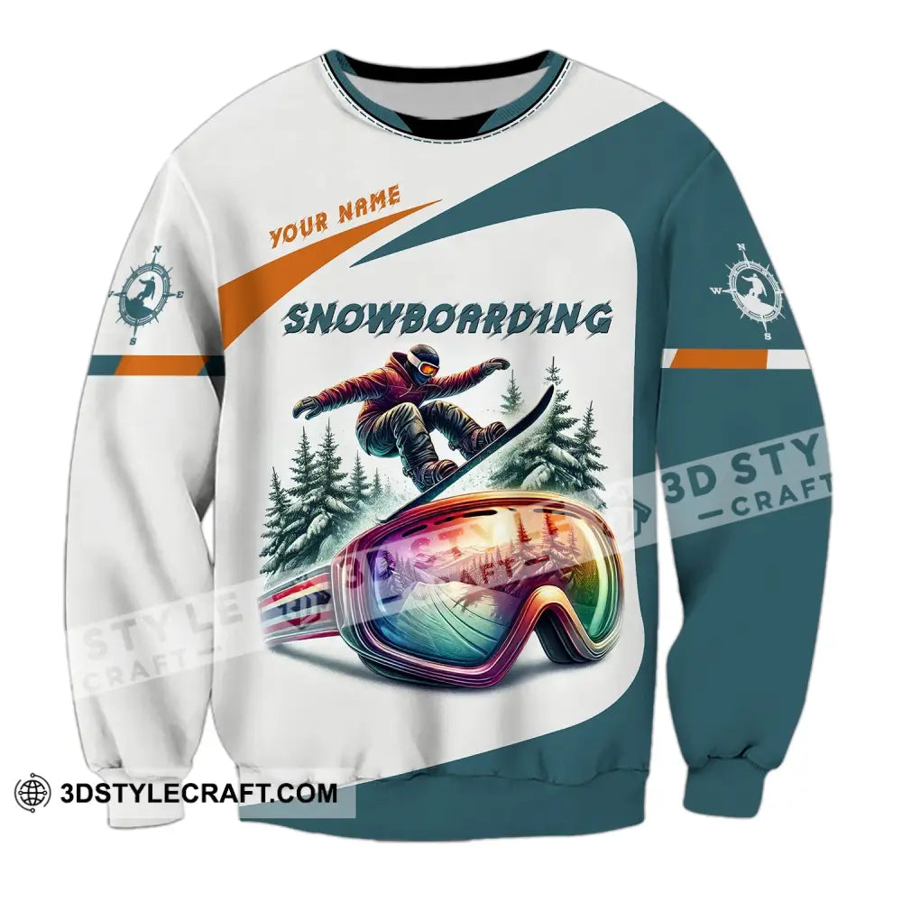 Man Shirt Custom Name Snowboarding Polo Long Sleeve Gift / S T-Shirt