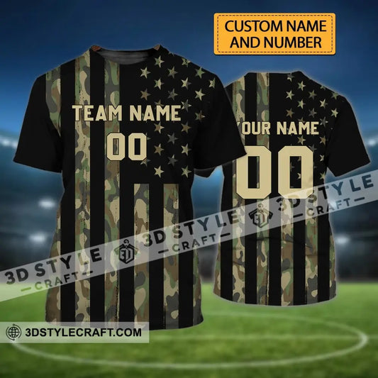 Man Shirt - Custom Name T-Shirt American Flag Us T-Shirt