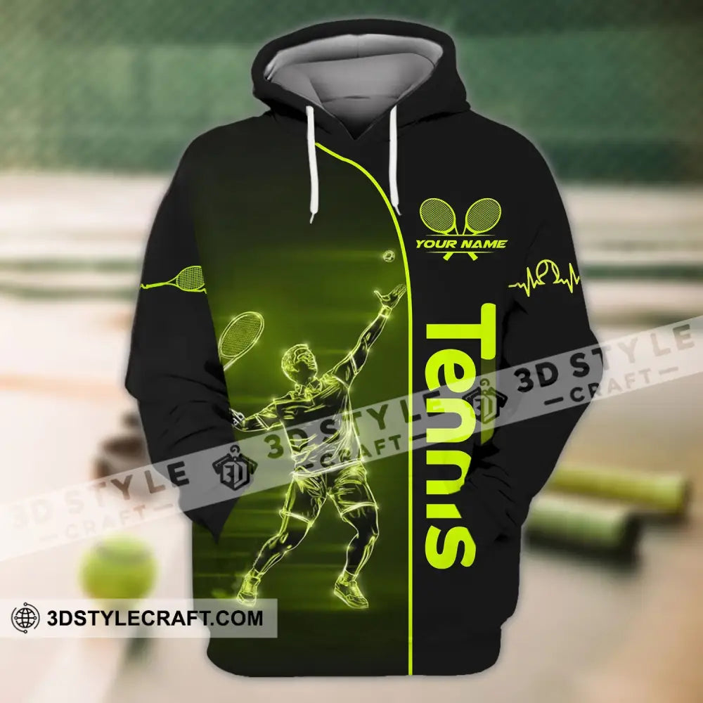 Man Shirt - Custom Name T-Shirt Tennis Lover Player T-Shirt