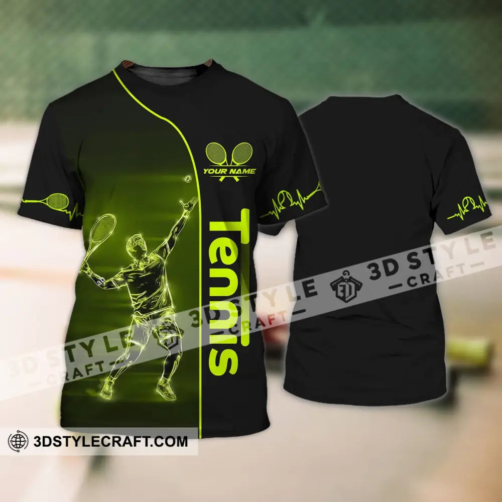 Man Shirt - Custom Name T-Shirt Tennis Lover Player T-Shirt