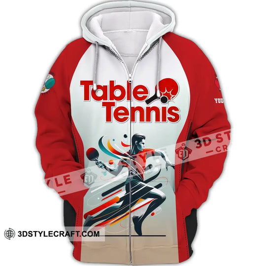 Man Shirt, Custom Name Table Tennis Shirt, Table Tennis Polo Long Sleeve, Gift for Table Tennis Lover style option 3