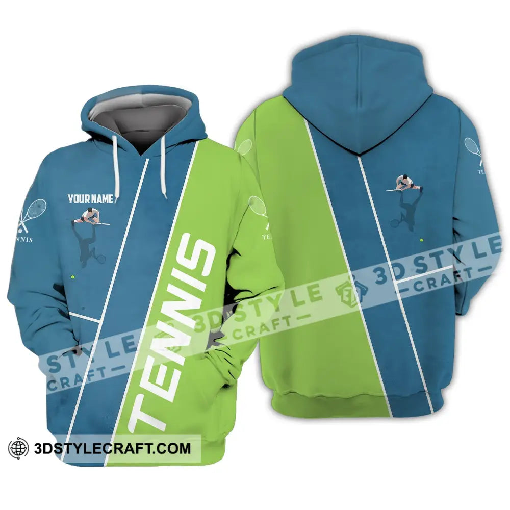 Man Shirt Custom Name Tennis Lover Gift T-Shirt Player Apparel Hoodie / S