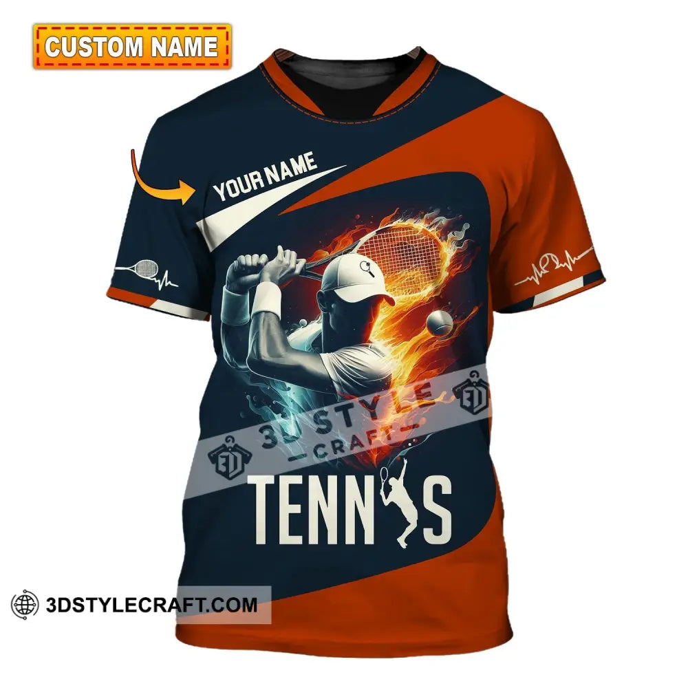 Man Shirt Custom Name Tennis Player Hoodie Polo Long Sleeve T-Shirt