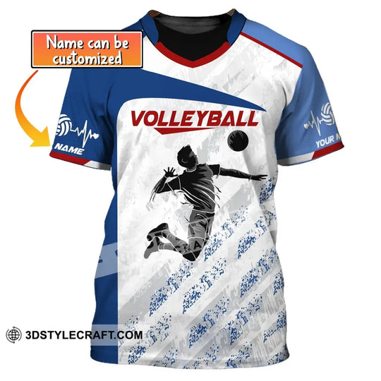 Man Shirt, Custom Name Volleyball Shirt, Gift for Volleyball Players, T-Shirt for Volleyball Club style option 1