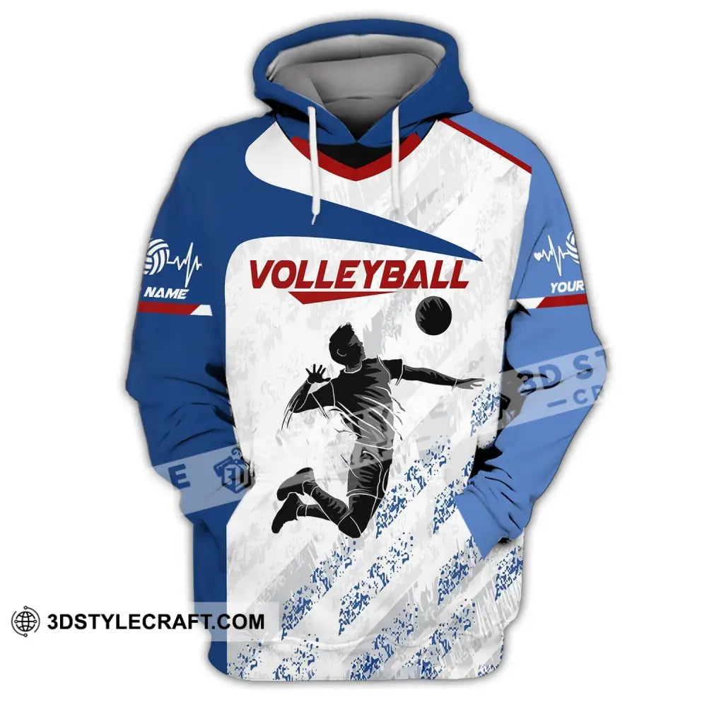 Man Shirt Custom Name Volleyball Gift For Players T-Shirt Club Hoodie / S