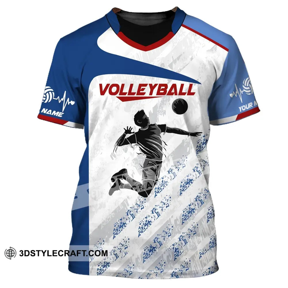 Man Shirt Custom Name Volleyball Gift For Players T-Shirt Club / S