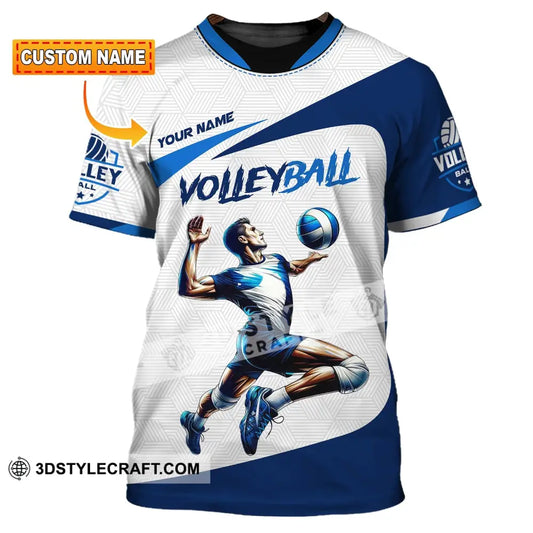 Man Shirt Custom Name Volleyball Player T-Shirt For Lover Team Uniform T-Shirt