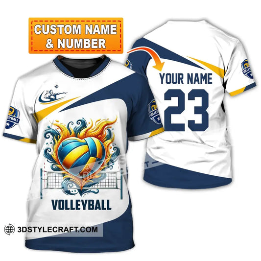 Man Shirt Custom Name Volleyball Player T-Shirt For Lover Team Uniform T-Shirt