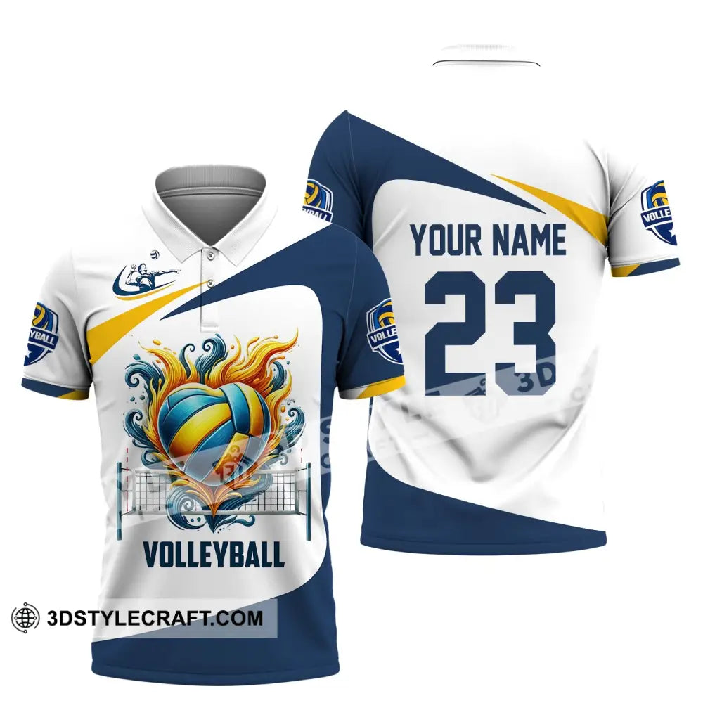 Man Shirt Custom Name Volleyball Player T-Shirt For Lover Team Uniform Polo / S T-Shirt