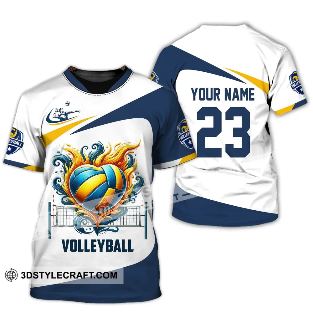 Man Shirt Custom Name Volleyball Player T-Shirt For Lover Team Uniform / S T-Shirt