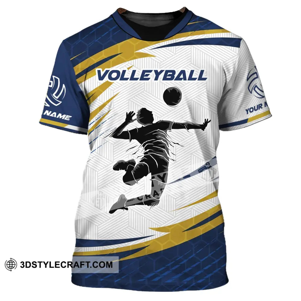 Man Shirt Custom Name Volleyball T-Shirt Gift For Player T-Shirt / S