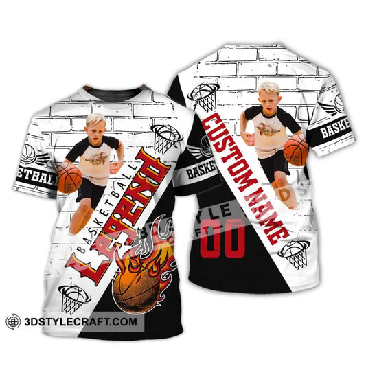 Man Shirt Custom Photo Name And Number Basketball T-Shirt Legend Gift For Player / S