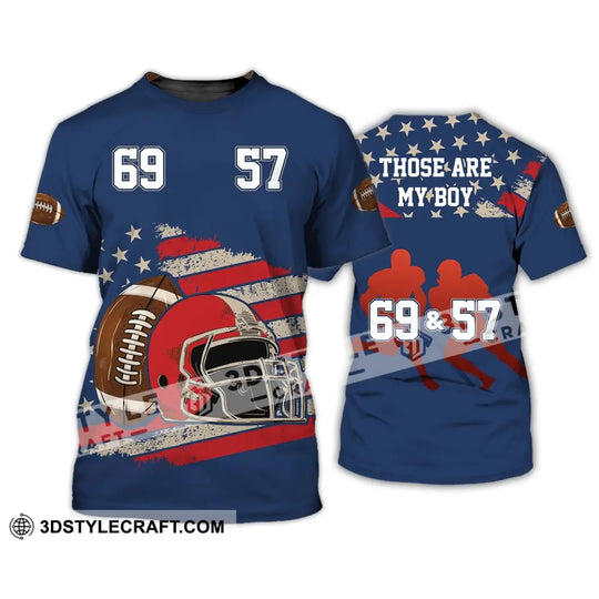 Man Shirt - Custom Rugby Football T-Shirt - Those Are My Boy - Football Clothing style option 4