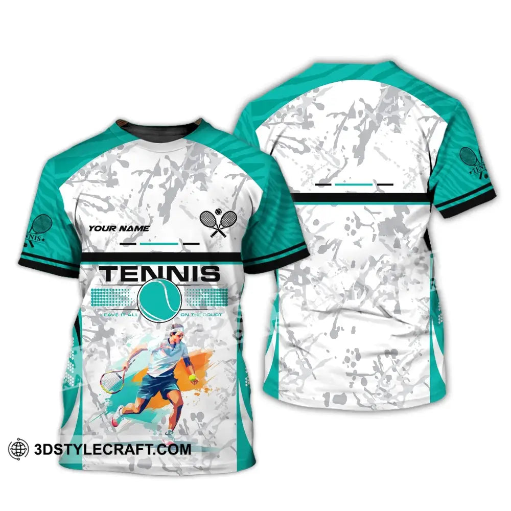 Man Shirt Tennis Leave It All On The Court Club Gift For Player Gifts T-Shirt