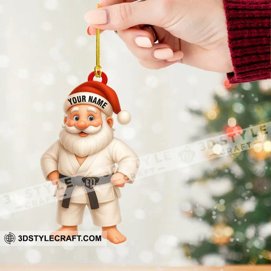 Martial Arts Santa Home Decor, Christmas Ornament, Personalized Ornament style option 2