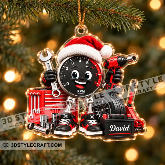 Mechanic Home Decor, Christmas Ornament, Personalized Ornament style option 2