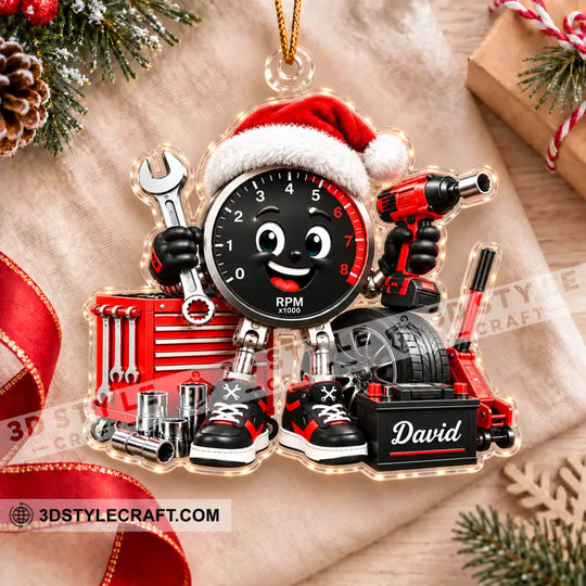Mechanic Home Decor, Christmas Ornament, Personalized Ornament style option 3