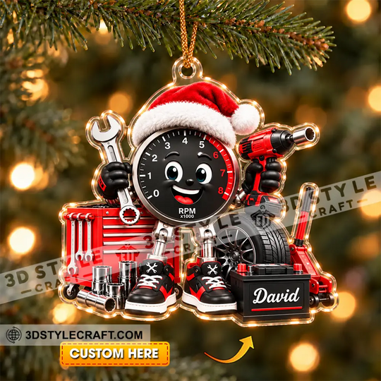 Mechanic Home Decor, Christmas Ornament, Personalized Ornament style option 1