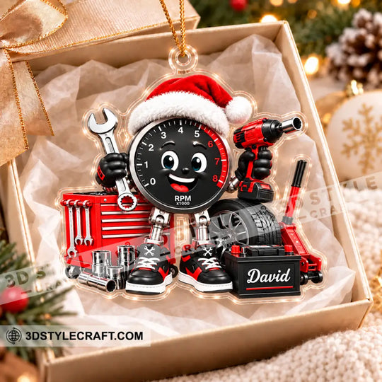 Mechanic Home Decor, Christmas Ornament, Personalized Ornament style option 4