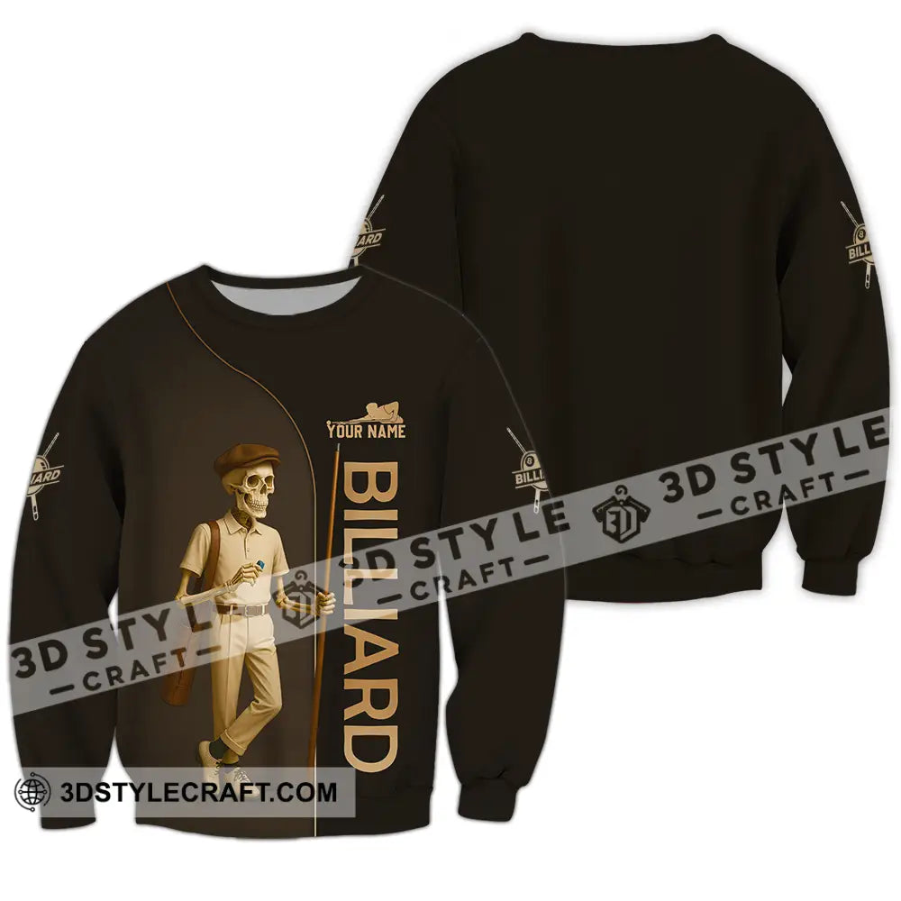 Men Shirt - Custom Billiards Shirt Long Sleeve / S T-shirt