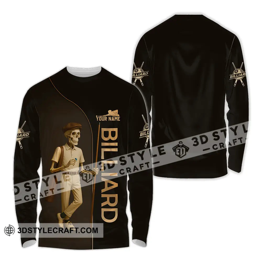 Men Shirt - Custom Billiards Shirt Long Sleeve Shirt / S T-shirt