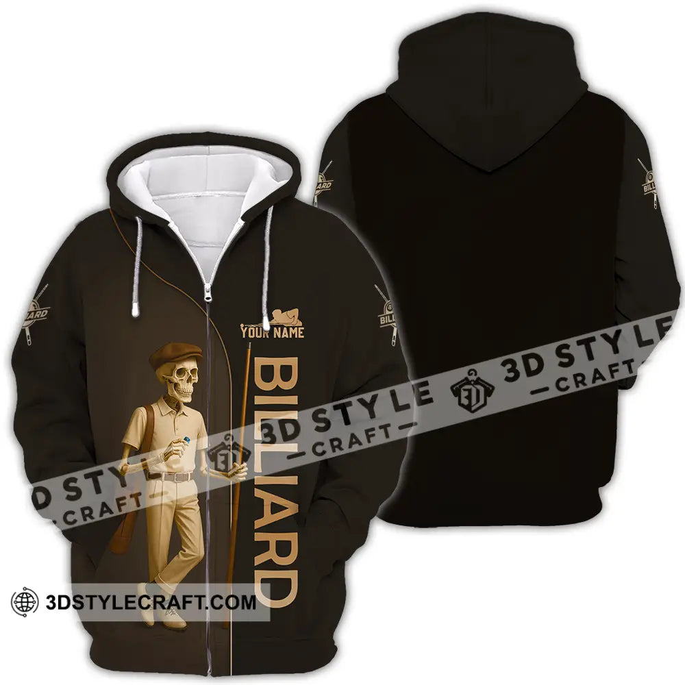 Men Shirt - Custom Billiards Shirt Zipper Hoodie / S T-shirt